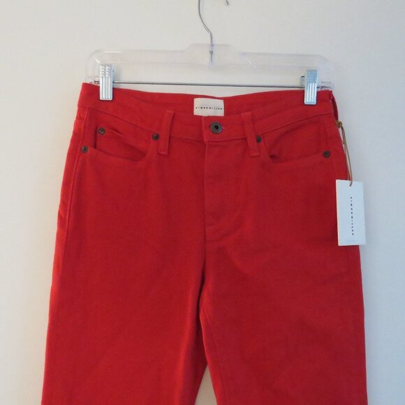 SIMON MILLER Slidell Side Slit W009 Slim Boot Jeans in Red - SM Size 25 / 27 In - Picture 3 of 16